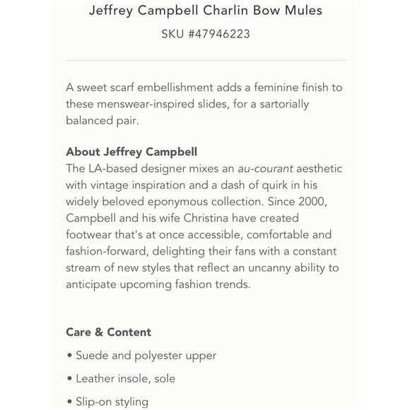 Jeffrey Campbell Blush Scarf Charlin Bow Mules NWT - Picture 4 of 8